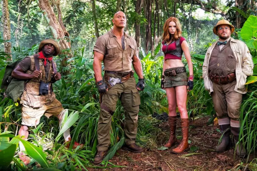 The Rock pubblica nuove foto e video dal set di Jumanji scena del sequel di Jumanji