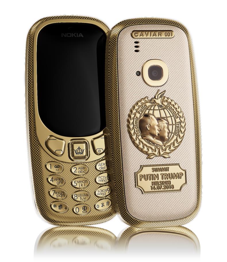 Il Nokia celebrativo del meeting Trump - Putin una immagine che mostra il Nokia Custom creato per il meeting Trump - Putin