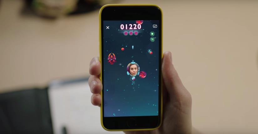 Snapchat pronta a lanciare una nuova piattaforma per il gaming Esempio di un gioco di Snappables di Snapchat