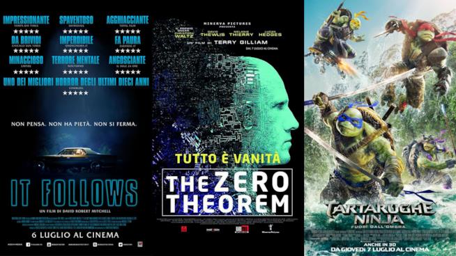It Folllows, The Zero Theorem e Tartarughe Ninja - Fuori dall'Ombra sono tra i film che usciranno in questo week-end al cinema I poster di It Folllows, The Zero Theorem e Tartarughe Ninja - Fuori dall'Ombra