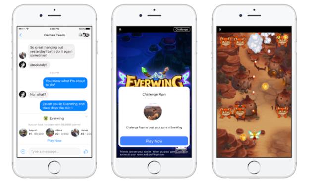 Instant Games, Facebook riporta i videogiochi sui social network Alcuni videogiochi disponibili su Facebook Messenger