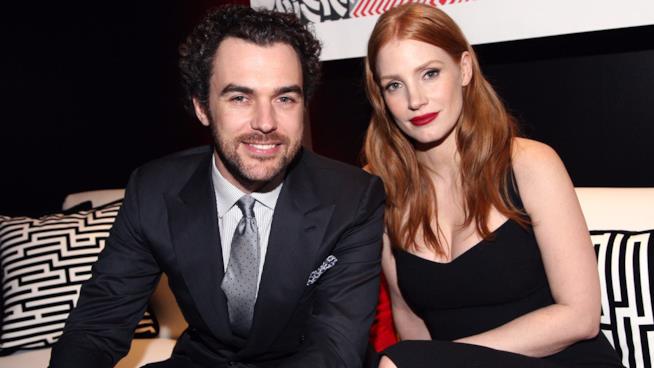 Jessica Chastain ha sposato in Italia Gian Luca Passi de Preposulo Jessica Chastain e Gian Luca Passi de Preposulo a un evento ufficiale