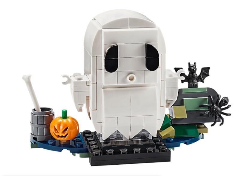 Il fantasmino da esposizione con mattoncino trasparente Il fantasmino da esposizione per Halloween 2019