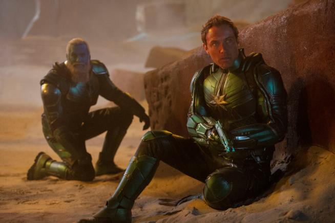 In una delle scene dei titoli di coda alternative di Captain Marvel c'era Jude Law L'attore Jude Law nei panni di Yon-Rogg