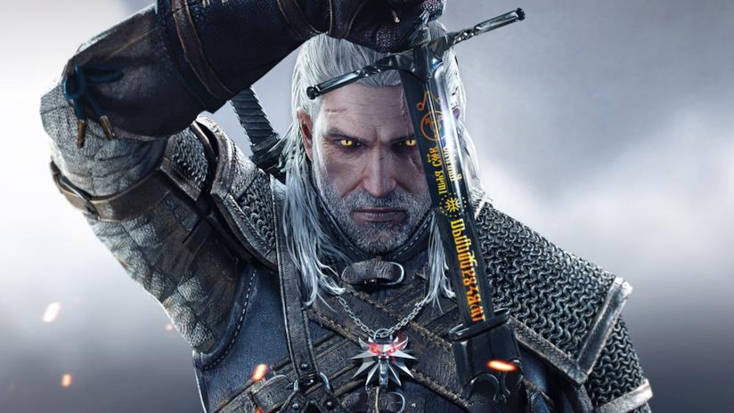 The Witcher diventa una serie TV Un primo piano di Geralt di Rivia dai videogame di The Witcher