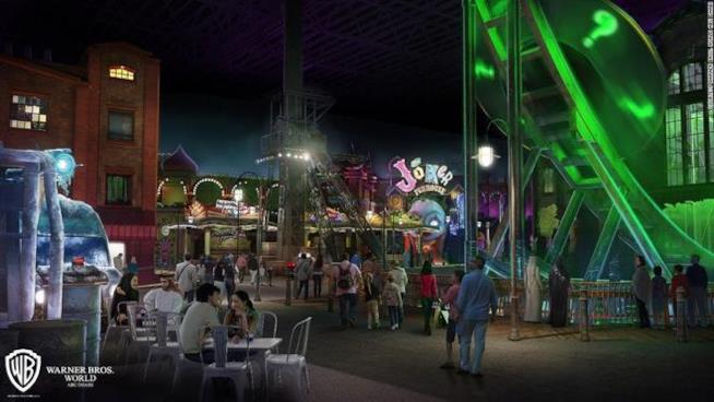 Gotham City è in arrivo al parco Warner Bros. World di Abu Dhabi Un'illustrazione del Warner Bros. World di Abu Dhabi