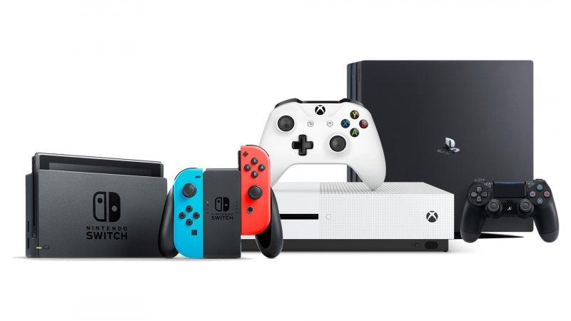 Sony, Microsoft e Nintendo unite contro i dazi di Trump Nintendo Switch, Microsoft Xbox One S e Sony Play Station 4