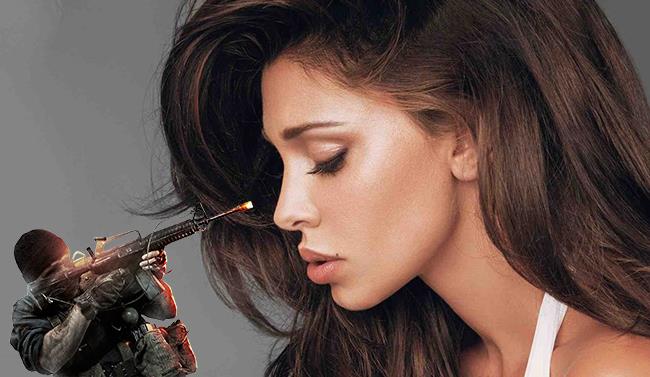 Belen Rodriguez testimonial di Call of Duty: Infinite Warfare scatena le polemiche sul web Un primo piano sexy della showgirl Belen Rodriguez