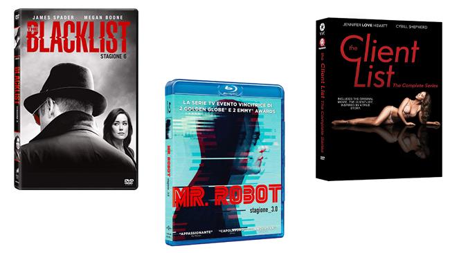 The Blacklist, Mr. Robot e The Client List in edizione Home Video The Blacklist, Mr. Robot e The Client List nei formati DVD e Blu-ray