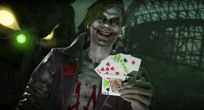 Injustice 2, polemiche per il ritorno di Joker Joker sfodera carte e sorriso in una sequenza di Injustice 2