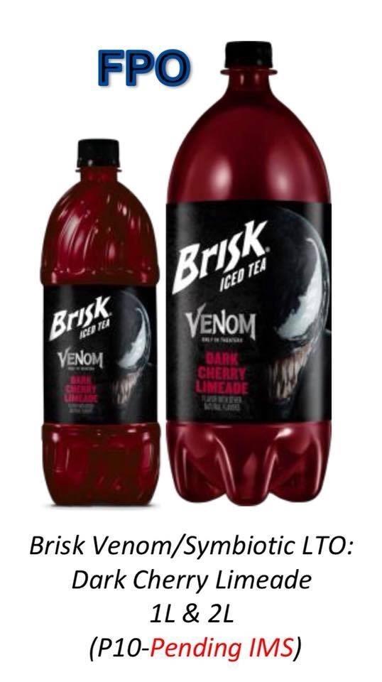 La nuova bevanda Brisk dedicata a Venom La nuova bevanda Brisk con Venom sull'etichetta