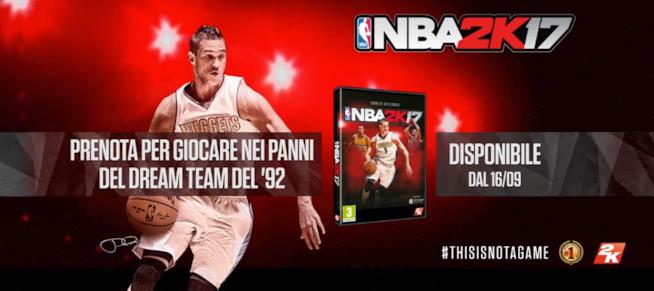 NBA 2K17 è finalmente disponibile NBA 2K17 ha in copertina Danilo Gallinari