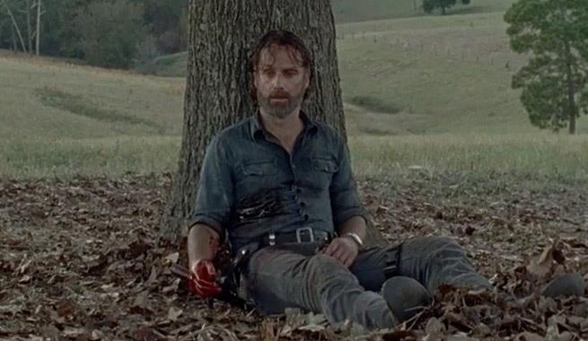 Rick ferito in The Walking Dead 8 Rick Grimes ferito in The Walking Dead 8