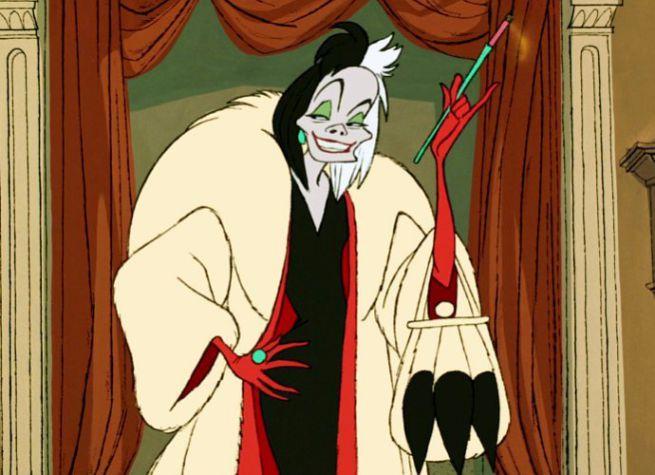 La villain Disney Crudelia De Mon Crudelia De Mon in una scena de La carica dei 101