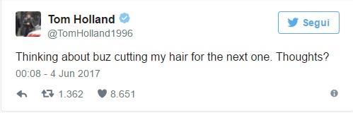 Tom Holland Twitter Battuta di Tom Holland su Twitter