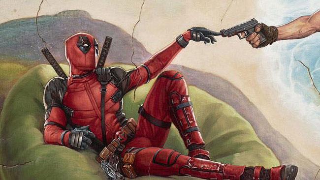 Deadpool 2: il character poster ispirato alla Creazione di Adamo Particolare dell'affresco La Creazione di Deadpool