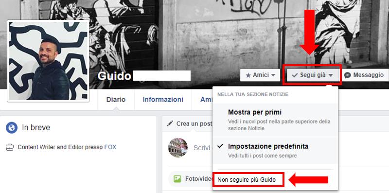 Disattivare la funzione SEGUI di un profilo Facebook da desktop Tutorial che mostra come disattivare la funzione SEGUI di un profilo Facebook da desktop