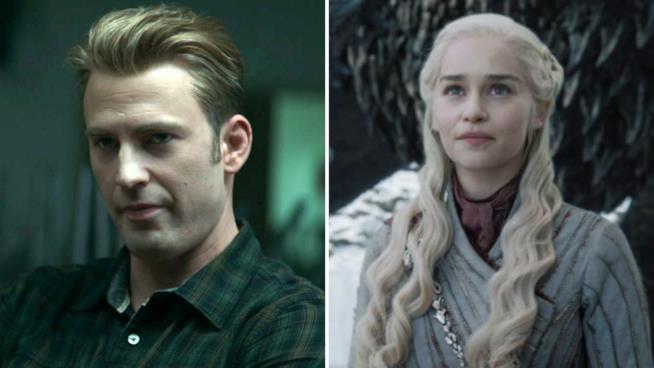 È stato pubblicato l'elenco relativo alle nomination dei MTV Movie & TV Award 2019 A sinistra Capitan America e a destra la madre dei draghi Daenerys Targaryen