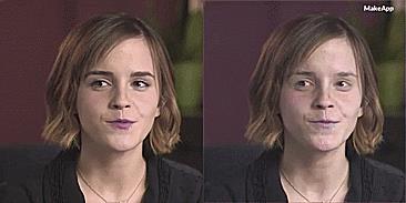 Emma Watson e MakeApp Emma Watson con e senza trucco grazie a MakeApp