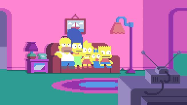 La storia dei videogiochi Simpson, dai primi pixel agli anni 2000 La famiglia Simpson in versione pixelata in uno degli episodi della serie