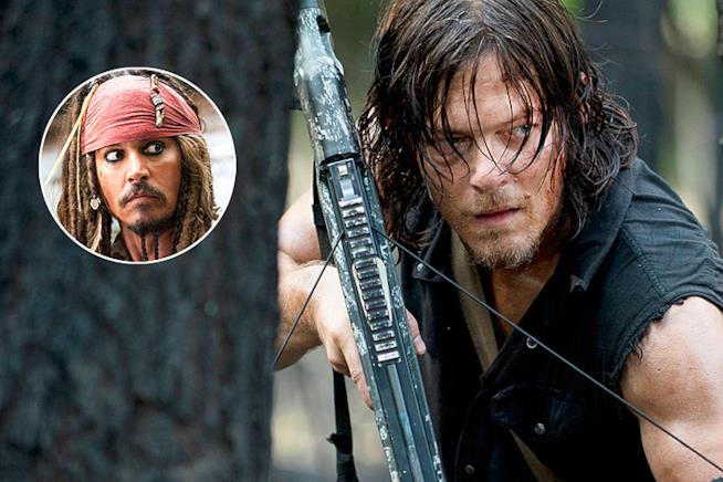 Norman Reedus si è tenuto la testa zombie di Johnny Depp dal set di TWD Norman Reddus e Johnny Depp