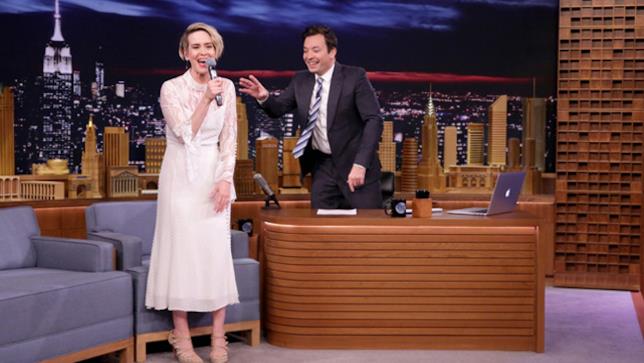 Sarah Paulson e Jimmy Fallon Sarah Paulson ospite da Jimmy Fallon