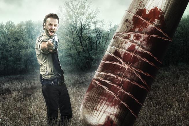 The Walking Dead: Rick e Lucille, l'arma di Negan The Walking Dead: Rick punta l'arma contro Lucille