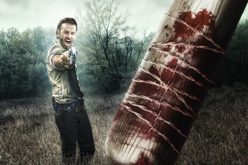 The Walking Dead: Rick e Lucille, l'arma di Negan The Walking Dead: Rick punta l'arma contro Lucille