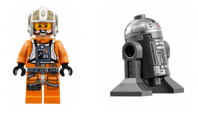 Due Minifigure LEGO Le Minifigure di LEGO dedicate a Gold Leader e R2-BHD