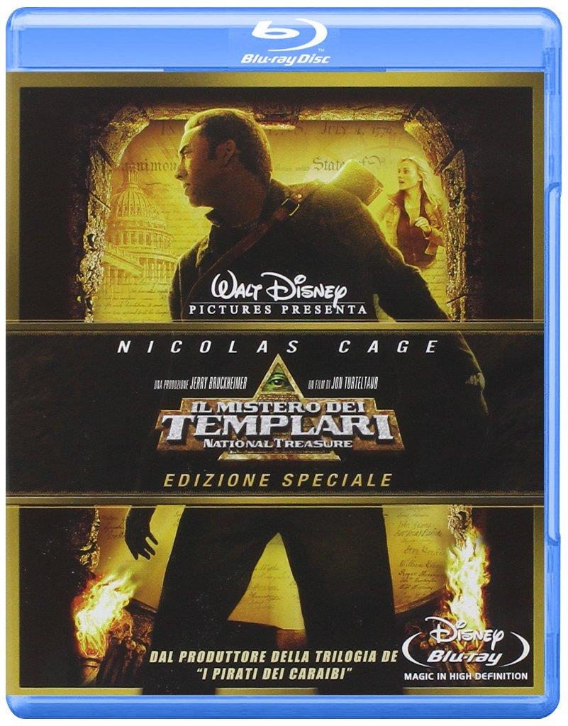 Cofanetto Blu-ray de Il Mistero dei Templari Nicolas Cage nella copertina del cofanetto Blu-ray de Il Mistero dei Templari