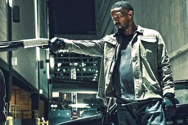 Sleepless Jamie Foxx in una scena di Sleepless