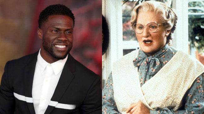 Kevin Hart vorrebbe un remake di Mrs Doubtfire Kevin Hart e Robin Williams nel ruolo di Mrs. Doubtfire