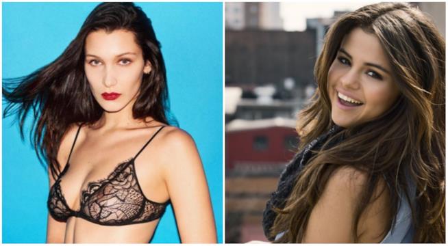 Bella Hadid e Selena Gomez, la rottura Bella Hadid in un collage con Selena Gomez