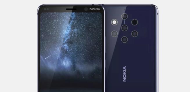 Il Nokia 9, smartphone con cinque fotocamere, è stato rivelato in anteprima da un leak Una immagine trapelata in rete mostra in anteprima il nuovo Nokia 9