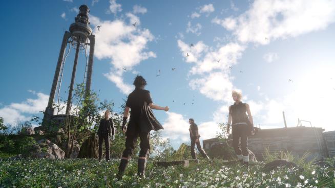 Come livellare velocemente in Final Fantasy XV Il party di Final Fantasy XV esplora una delle valli del gioco