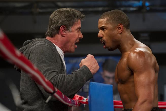 Creed 2 potrebbe essere l'ultima volta di Rocky sullo schermo Sylvester Stallone e Michael B. Jordan in una scena di Creed - Nato per combattere