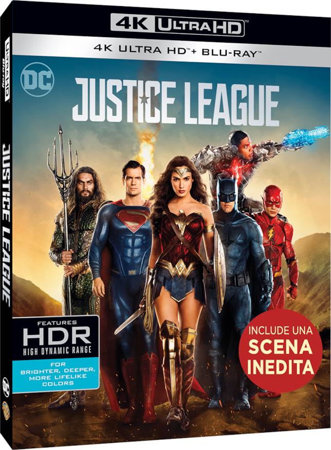 Justice League in 4K UHD Cover del cofanetto 4K UHD di Justice League
