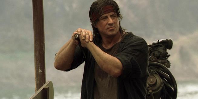 Sylvester Stallone in una scena di John Rambo L'attore Sylvester Stallone in una scena del film John Rambo