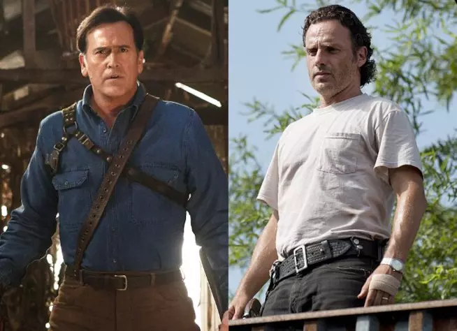 Bruce Campbell condivide il copione di un crossover fra The Walking Dead e Ash vs. Evil Dead Ash e Rick Grimes