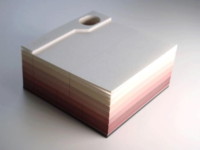 Un'opera d'arte in 3D Il memo pad Omoshiro Block