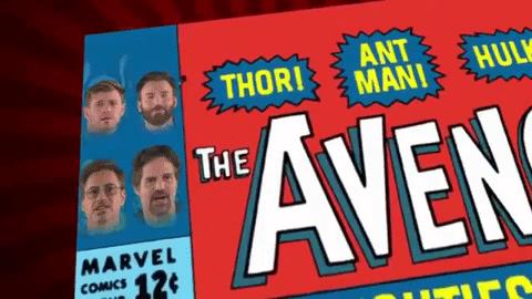 Il cast di Avengers: Endgame canta We Didn't Start the Fire I volti degli attori Robert Downey Jr., Mark Ruffalo, Chris Evans e Chris Hemsworth si trasformano nella loro controparte cartacea Iron Man, Hulk, Capitan America e Thor