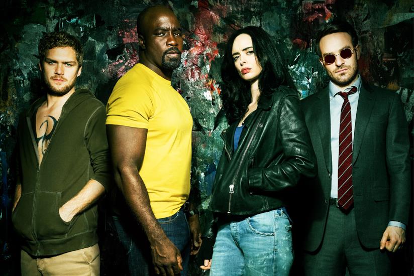Per Infinity War sono stati considerati anche gli eroi delle serie Marvel/Netflix I Defenders in primo piano, in un'immagine promozionale della serie