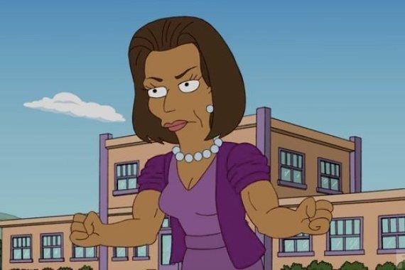 Michelle Obama Michelle Obama compare nei Simpson