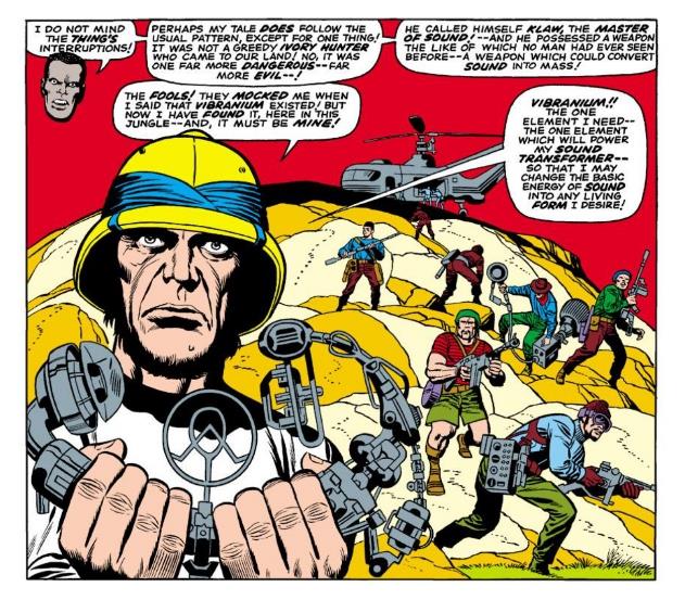 Ulysses Klaw e il Vibranio Una vignetta da Fantastic Four #52 con Ulysses Klaw e il Vibranio