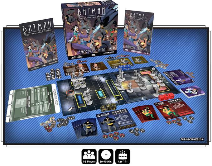 Batman: The Animated Series Adventures - Shadow of the Bat Il contenuto della scatola base di Batman: The Animated Series Adventures