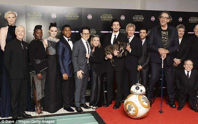 Il cast di Star Wars Il cast di Star Wars all'anteprima di Episodio VII