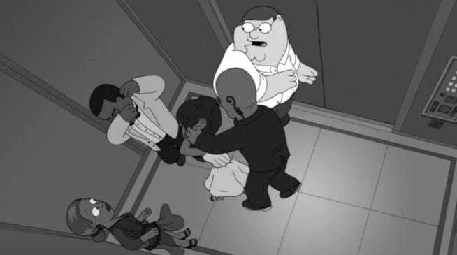 La lite tra Jay-Z e la sorella di Beyonce in un divertente video dei Griffin La scena dei Griffin dove ricreano la lite tra Jay-Z e la sorella di Beyonce