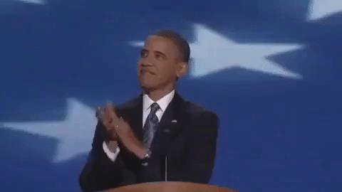 Barack Obama Barack Obama applaude