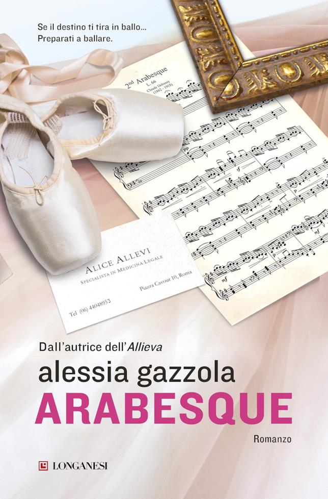 Arabesque copertina colorata di Arabesque con scarpe da danza classica e spartiti musicali