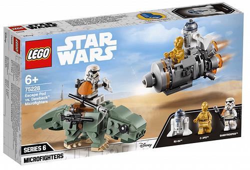Escape Pod vs. Dewback Microfighters (75228) Nuove uscite set LEGO Star Wars 2019